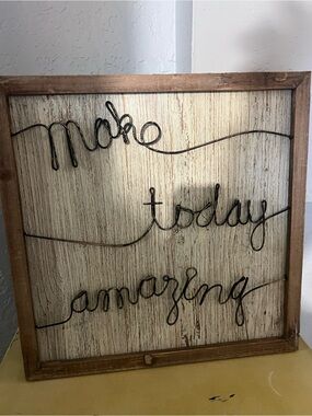 Rustic 'Make Today Amazing' Black Wire Wall Art